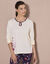 Pyjamashirt met lange mouwen (ecru)