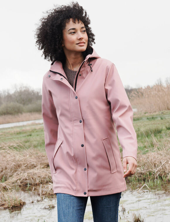 Ciré imperméable en polyester recyclé(**) (rose grisé)