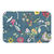 Rechthoekige placemat met bloemenprint - set van 4 (blauw / veelkleurig)
