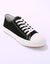 Sneakers in canvas, met veters (zwart)