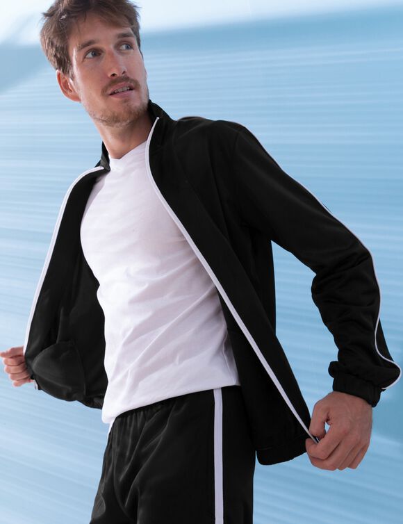 Veste sport microfibre zippée (noir)
