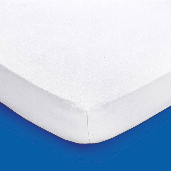 Matrasbeschermer voor kinderbed in ondoorlatend molton 200 g/m2 (wit)