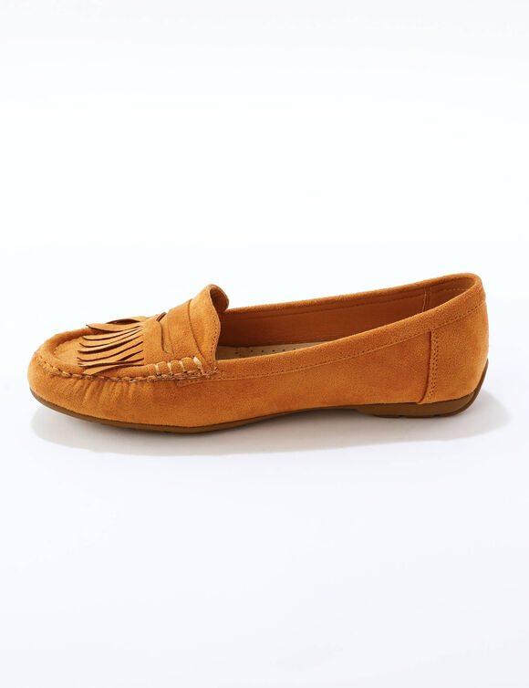 Mocassins souples textile microfibre (beige foncé)