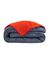 Couette bicolore microfibre 350 g/m² (anthracite / rouge)