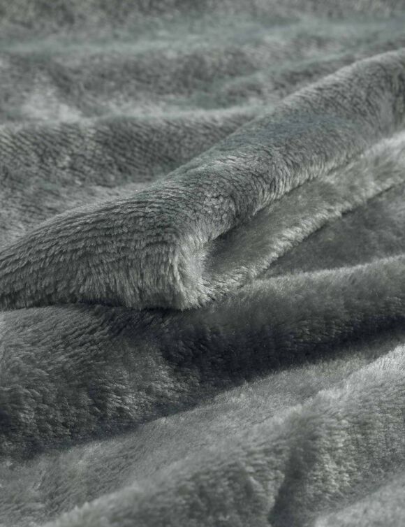 Plaid polaire, toucher peluche (anthracite)