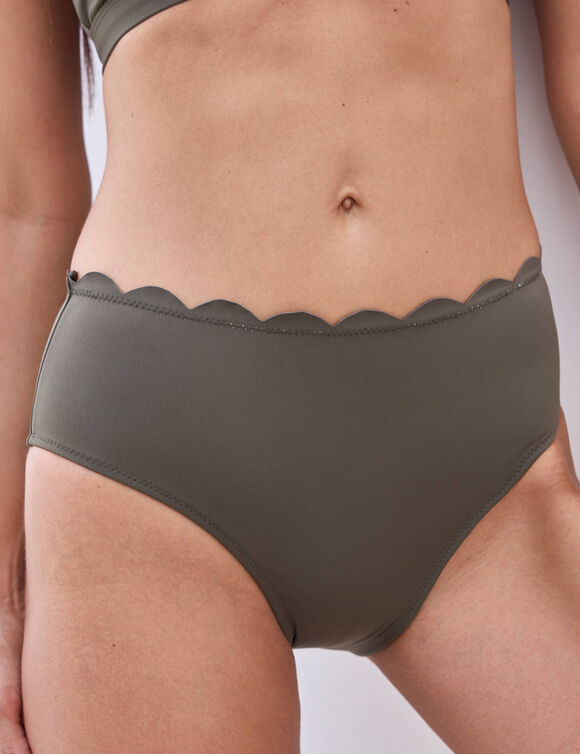 Bas de maillot de bain uni Gaona - forme maxi (kaki)