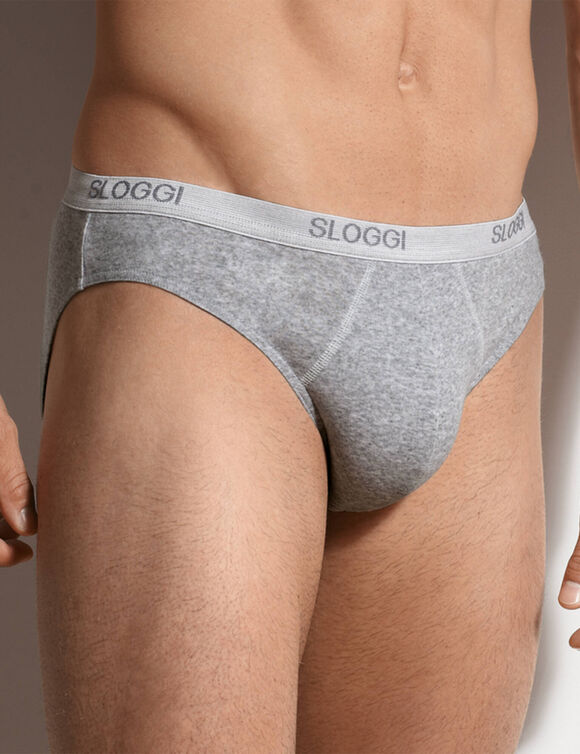 Slip fermé forme mini (gris chiné)