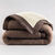 Couverture bicolore pure laine 600 g/m&sup2; (chocolat)
