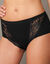 Maxislip met kant - set van 3 (zwart)