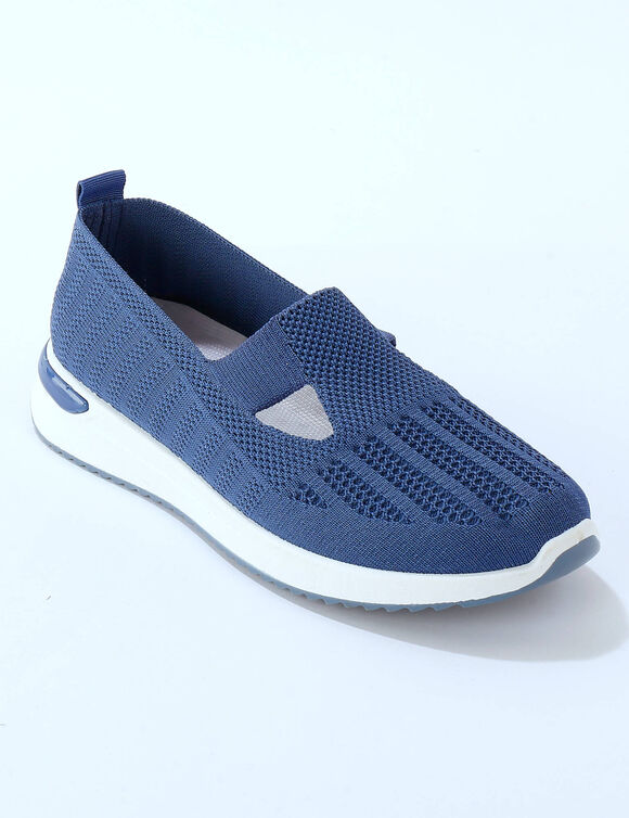 Comfortabele sneakers in mesh (blauw)