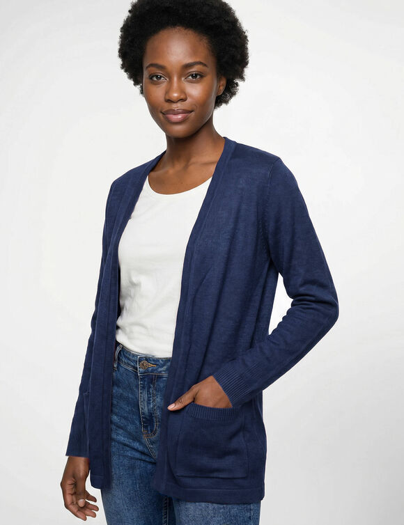 Vest met kasjmiertouch (marine)