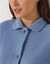 Fleece-badjas met knopen (blauw)