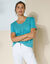 T-shirt macramé manches courtes (céladon)