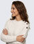 Pull col montant, maille poilue fantaisie (&eacute;cru)
