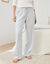 Pyjamabroek met ingeweven strepen (ecru / blauw)
