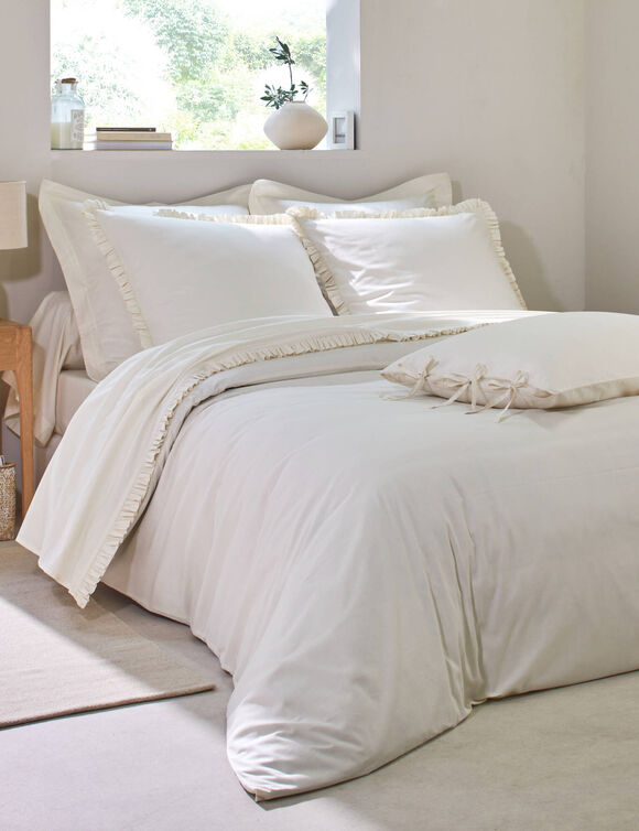 Linge de lit uni percale (écru)
