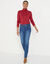 Sous-pull uni col roul&eacute; stretch (rouge fonc&eacute;)