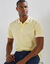 Effen polo in piqu&eacute;tricot met korte mouwen (lichtgeel)