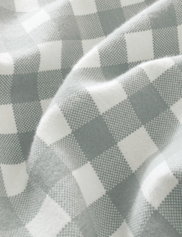 Linge de lit Lou en flanelle imprim&eacute;e (kaki clair)