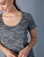 Tee-shirt chiné manches courtes en coton biologique(**) (noir chiné)