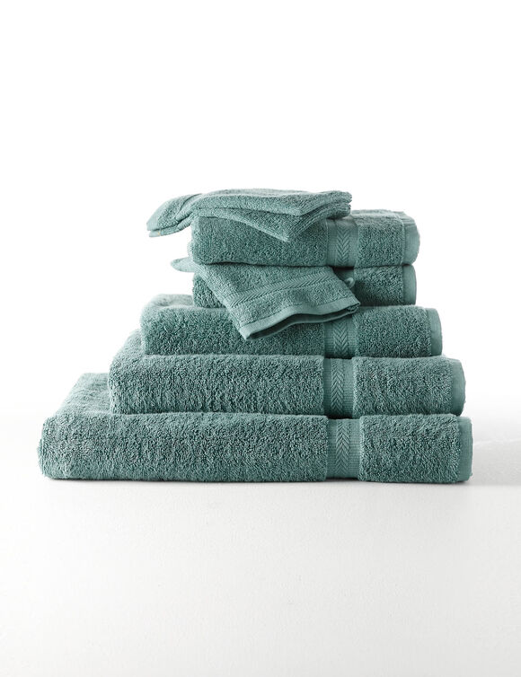 Collection serviettes de bain unies - confort moelleux 420 g/m&sup2; (eucalyptus)
