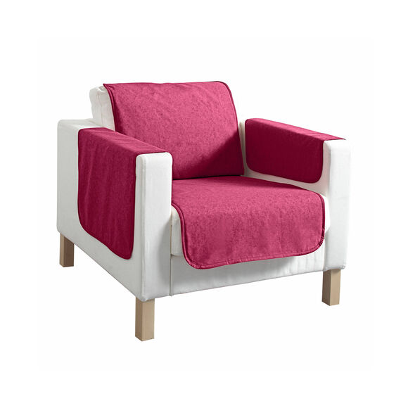 Prot&egrave;ge-salon faux-uni antiglisse (prune)