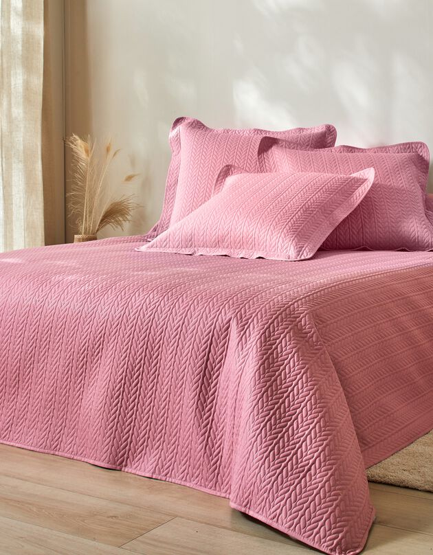 Gematelasseerde bedsprei (rozenhout)