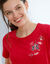 Tee-shirt pyjama manches courtes (rouge)