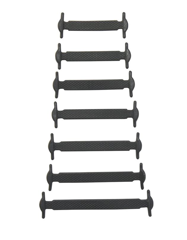 Lacets élastiques en silicone - 16 pièces (noir)