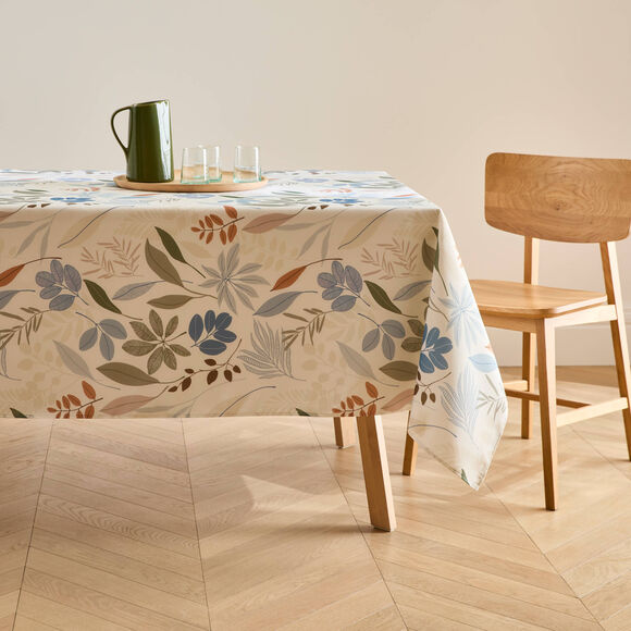Nappe antitache imprim&eacute; floral (ivoire)