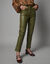 Pantalon fusel&eacute; 7/8&egrave;me aspect enduit (vert)