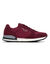 Heren sneakers met contrasterende inzetstukken (bordeaux)