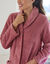 Fleece-kamerjas met sjaalkraag - lengte 120 cm (roze)