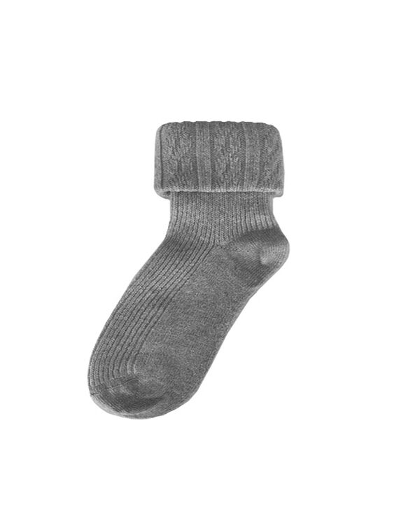 Chaussettes laine modal m&eacute;lang&eacute;s (gris chin&eacute;)