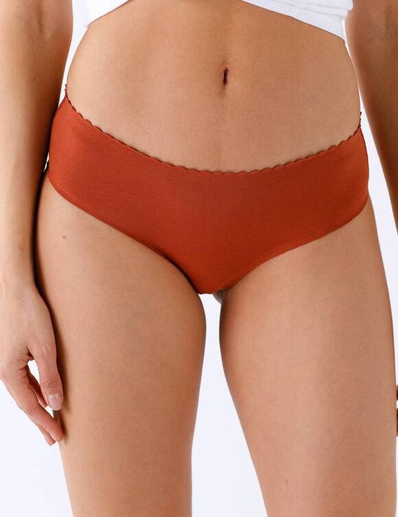 Culotte coton stretch Body Touch - Lot de 2 (blanc + chocolat)