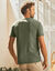 T-shirt uni col tunisien (vert)