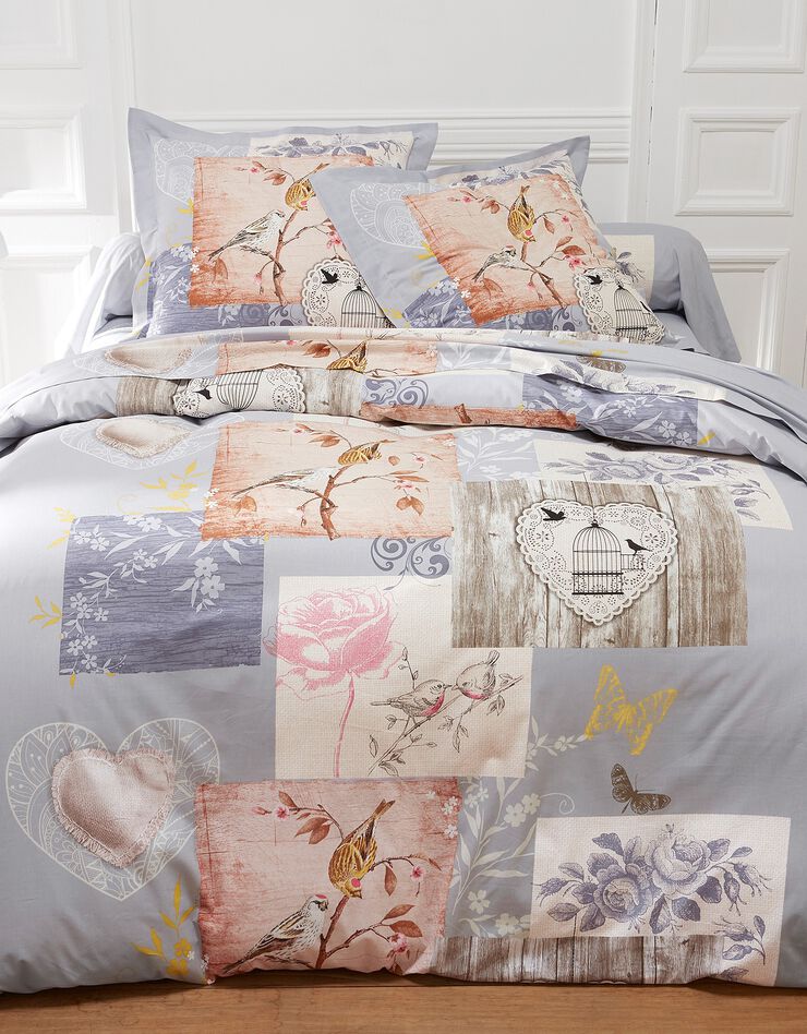 Linge de lit Agathe coton, gris Linge de lit Agathe coton, gris, hi-res image number 0