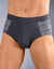 Gesloten slip met hoge taille en ingeweven motieven - set van 4 (grijs / zwart)