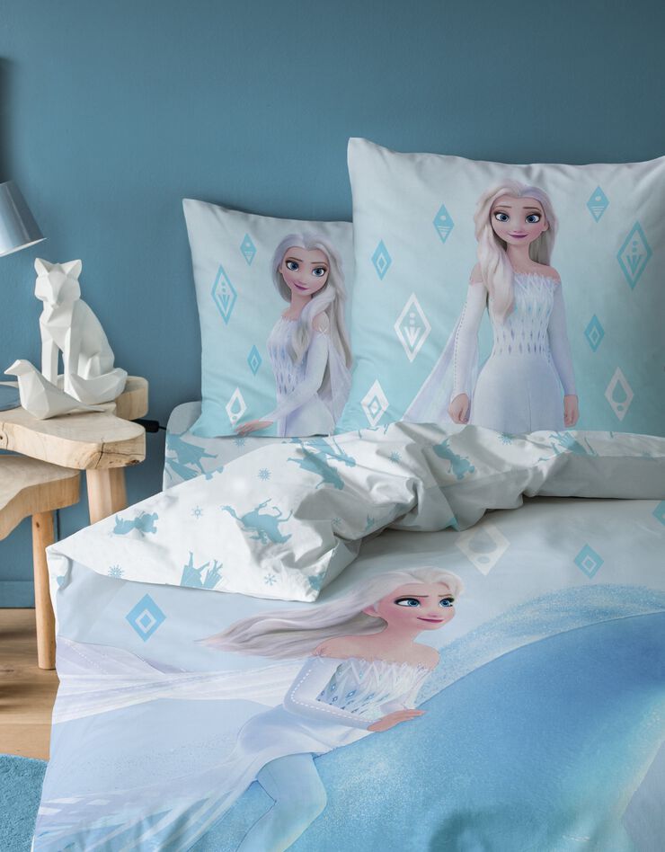 Parure de lit enfant Elsa La Reine des Neiges® - coton (bleu)