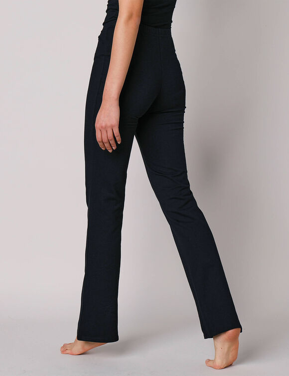 Legging bootcut, molleton chaud (noir)