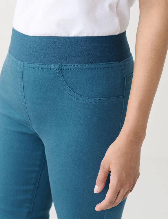 Jegging petite stature - taille &eacute;lastiqu&eacute;e ultra confort (bleu canard)