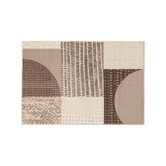 Tapijt met geometrisch motief (taupe)