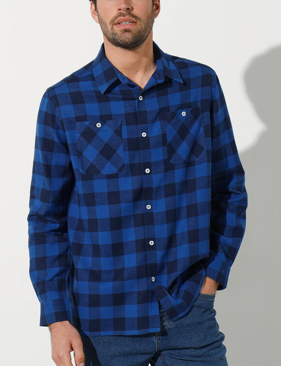 Chemise carreaux flanelle - lot de 3 (cuivre + bleu + vert)