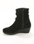 Leren boots met sleehak (zwart)