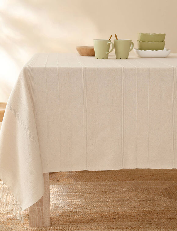 Nappe coton tissage artisanal (écru)