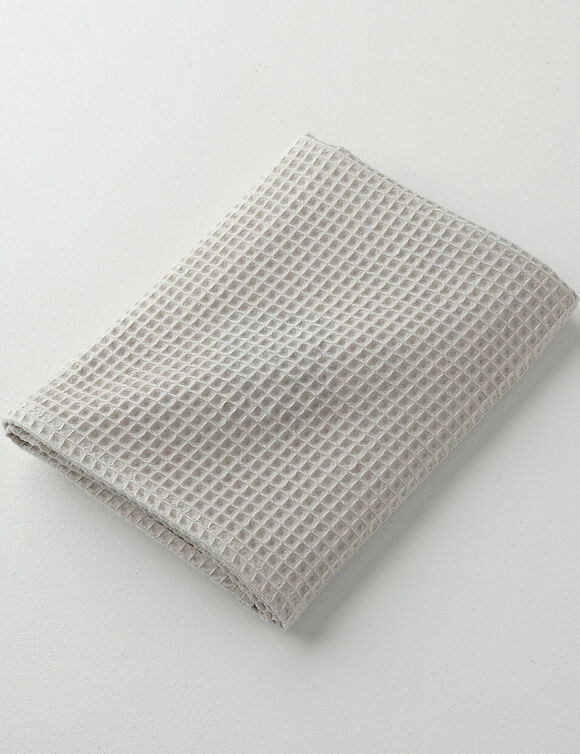 Serviette de bain nid d'abeille 320 g/m2 (sable)