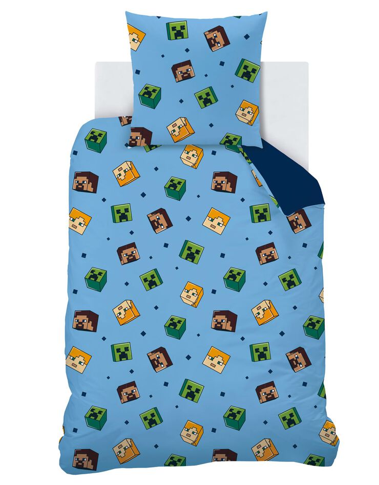 Lakenset voor kinderen Minecraft® - katoen (blauw)