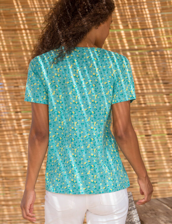 Bedrukt T-shirt met korte mouwen (celadon / anijs)