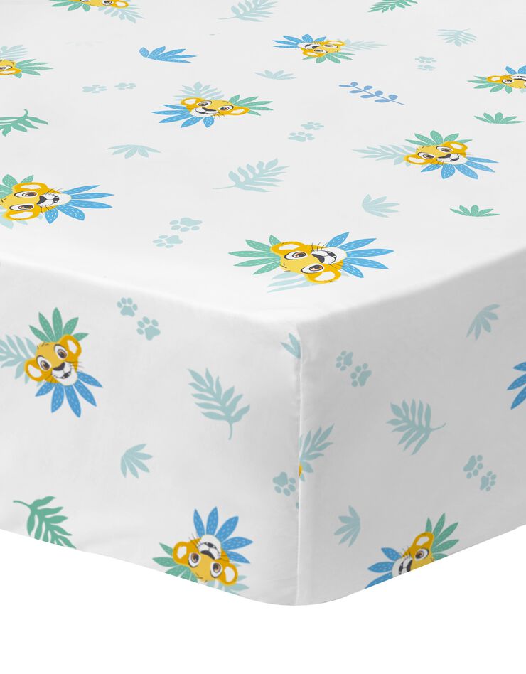 Parure de lit enfant Simba Le Roi Lion® - coton (blanc / bleu)