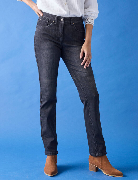 Jean stretch coupe droite (noir)